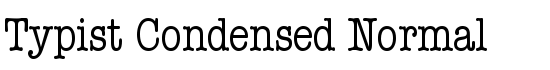 Typist Condensed Normal - Download Thousands of Free Fonts at FontZone.net
