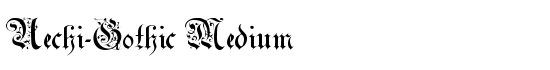 Uechi-Gothic Medium - Download Thousands of Free Fonts at FontZone.net