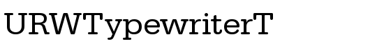 URWTypewriterT - Download Thousands of Free Fonts at FontZone.net