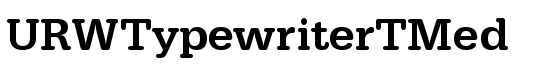 URWTypewriterTMed - Download Thousands of Free Fonts at FontZone.net