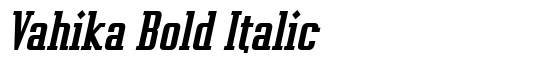 Vahika Bold Italic - Download Thousands of Free Fonts at FontZone.net