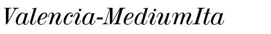 Valencia-MediumIta - Download Thousands of Free Fonts at FontZone.net