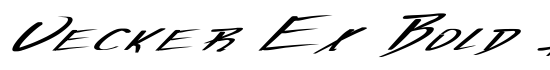 Vecker Ex Bold Italic - Download Thousands of Free Fonts at FontZone.net