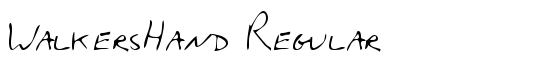 WalkersHand Regular - Download Thousands of Free Fonts at FontZone.net