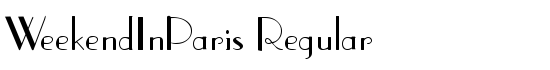 WeekendInParis Regular - Download Thousands of Free Fonts at FontZone.net