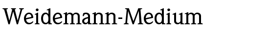 Weidemann-Medium - Download Thousands of Free Fonts at FontZone.net