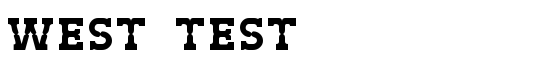 West Test - Download Thousands of Free Fonts at FontZone.net