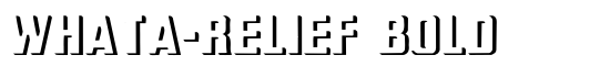 WhatA-Relief Bold - Download Thousands of Free Fonts at FontZone.net