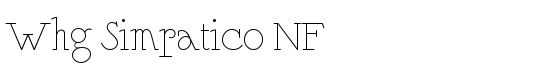 Whg Simpatico NF - Download Thousands of Free Fonts at FontZone.net