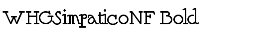 WHGSimpaticoNF Bold - Download Thousands of Free Fonts at FontZone.net