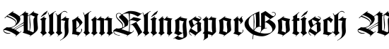 WilhelmKlingsporGotisch Wd - Download Thousands of Free Fonts at FontZone.net