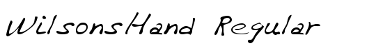 WilsonsHand Regular - Download Thousands of Free Fonts at FontZone.net
