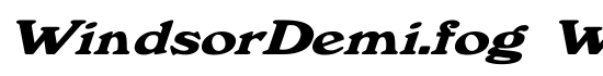 WindsorDemi.fog Wd Italic - Download Thousands of Free Fonts at FontZone.net