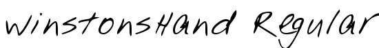 WinstonsHand Regular - Download Thousands of Free Fonts at FontZone.net