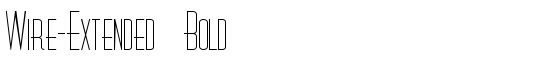 Wire-Extended Bold - Download Thousands of Free Fonts at FontZone.net