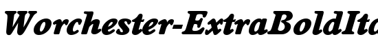 Worchester-ExtraBoldIta - Download Thousands of Free Fonts at FontZone.net