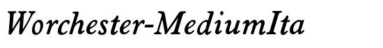 Worchester-MediumIta - Download Thousands of Free Fonts at FontZone.net