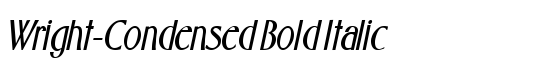 Wright-Condensed Bold Italic - Download Thousands of Free Fonts at FontZone.net