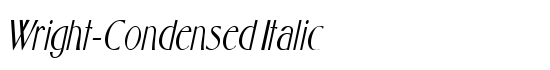 Wright-Condensed Italic - Download Thousands of Free Fonts at FontZone.net
