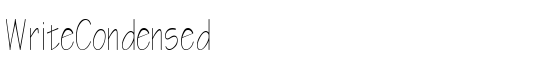 WriteCondensed - Download Thousands of Free Fonts at FontZone.net