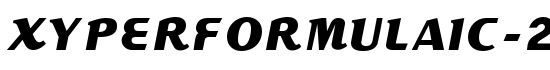 XYPERFORMULAIC-21SB - Download Thousands of Free Fonts at FontZone.net
