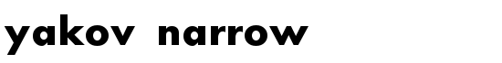 yakov narrow - Download Thousands of Free Fonts at FontZone.net