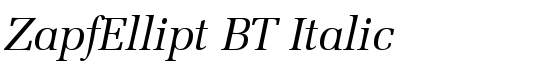 ZapfEllipt BT Italic - Download Thousands of Free Fonts at FontZone.net