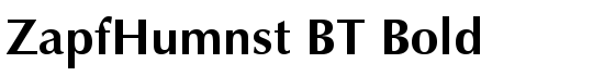 ZapfHumnst BT Bold - Download Thousands of Free Fonts at FontZone.net